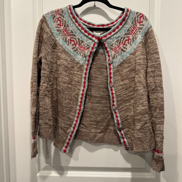 Vintage Size S Sundance Cardigan Wool Cotton Cashmere Blend Scandinavian - Picture 4 of 5